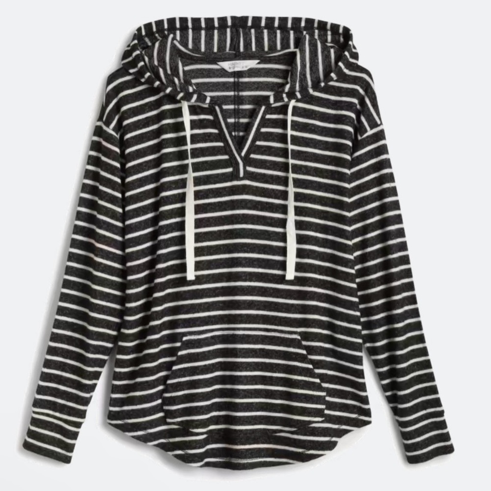 NWOT Market & Spruce Kallon Striped Brushed Knit Hoodie - Size XL
